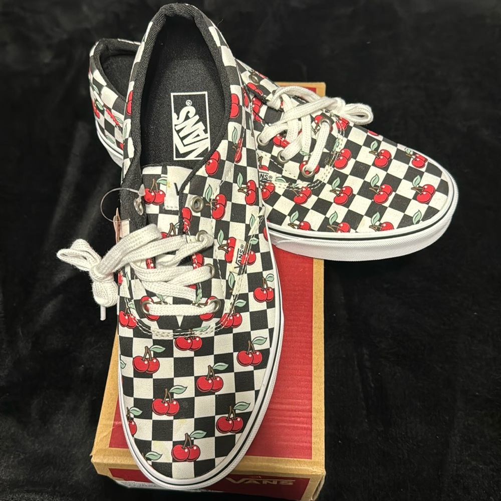 NWT Cherry checker VANS
